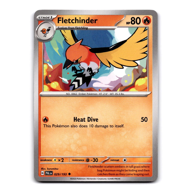 Fletchinder Uncommon SV02: Paldea Evolved 029/193 NM