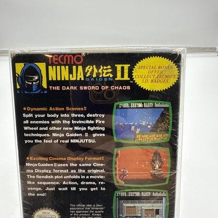 1990 NINTENDO NES TECMO NINJA GAIDEN II DARK SWORD OF CHAOS CIB HIGH GRADE