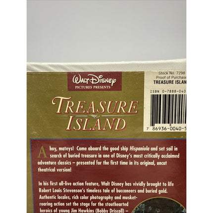Treasure Island VHS Disney Clamshell Original Walt Disney Live Action