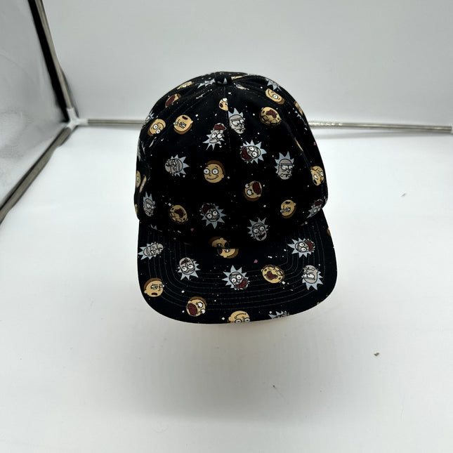 Rick N Morty Print black snapback hat, adjustable bioworld