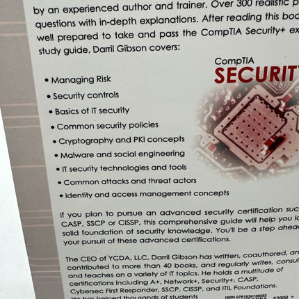 Comptia Security+ Plus Book SY0-501 Study Guide Darril Gibson