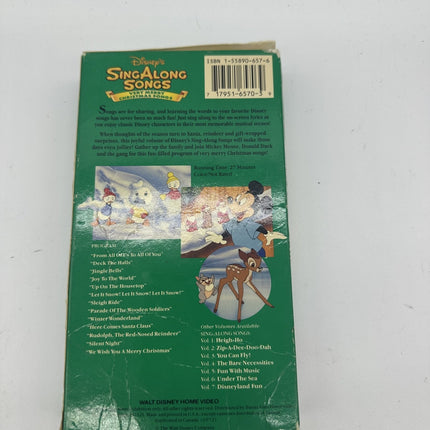 Disney Sing Along Songs Very Merry Christmas Song Vol. 8 VHS 1997 - Tested Ok