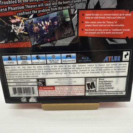 Persona 5 Steelbook Edition (PS4 PlayStation 4) Tested CIB Atlus Games Clean