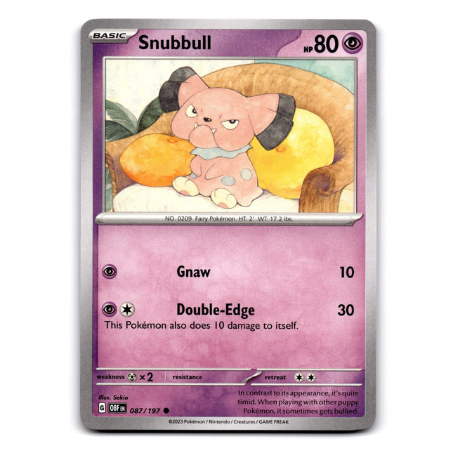 Snubbull Common SV03: Obsidian Flames 087/197 NM
