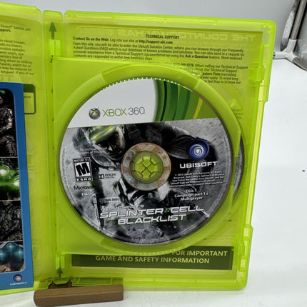 Tom Clancy's Splinter Cell: Blacklist (Microsoft Xbox 360, 2013) Disc & Case
