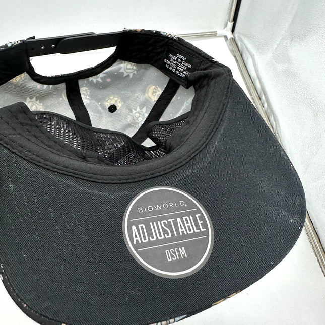 Rick N Morty Print black snapback hat, adjustable bioworld