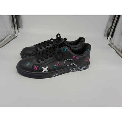 Brand Jina E.U Shoe Brand girl power decorative skater shoe art size 41 black