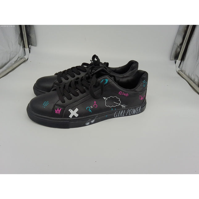 Brand Jina E.U Shoe Brand girl power decorative skater shoe art size 41 black