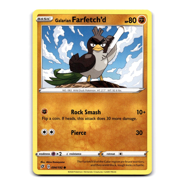 Galarian Farfetch'd Common SWSH02: Rebel Clash 094/192 NM