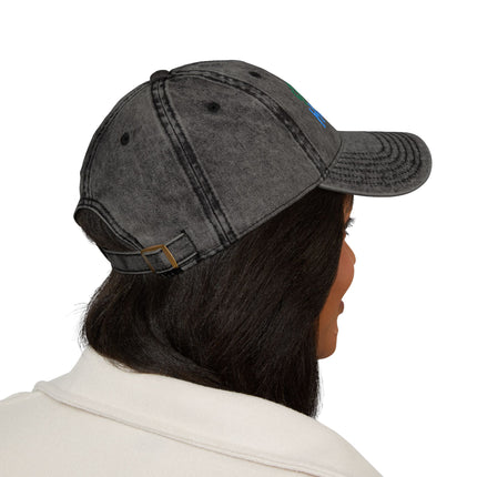 Stay-at-Home Hustler Vintage Cap — Embroidered Washed Baseball Hat