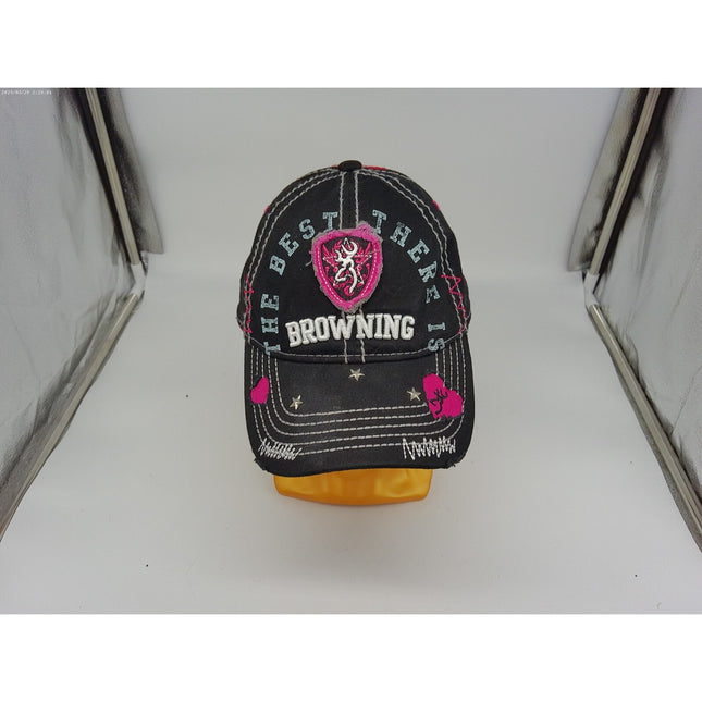 Vintage Ducks Browning Hat Cap 1990s Black hook and loop Embroidered Hunting