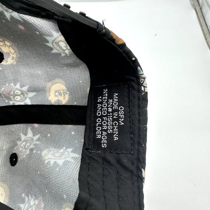 Rick N Morty Print black snapback hat, adjustable bioworld