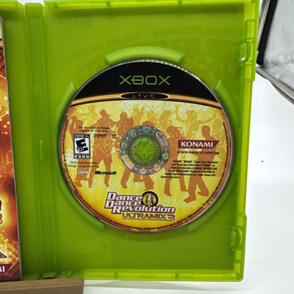 Dance Dance Revolution Ultramix 3 (XBOX 2005) GOOD W/MANUAL! GAME ONLY