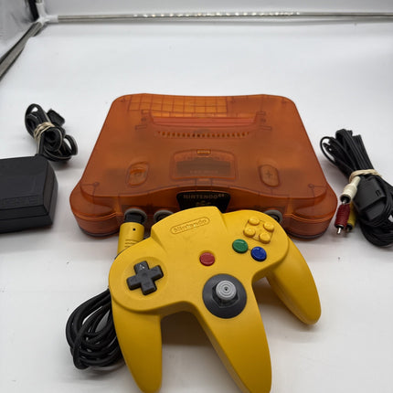 Nintendo 64 Console - NUS-001 -Funtastic Fire Orange - N64 - TESTED & Working !