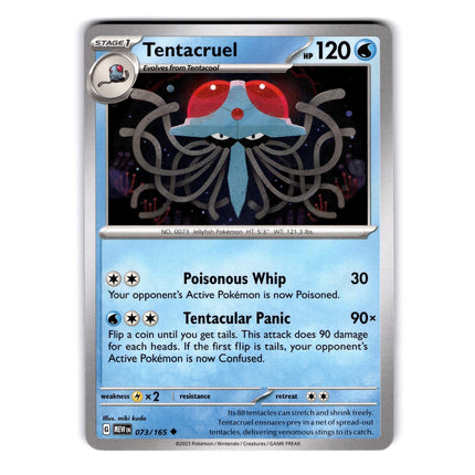 Tentacruel Uncommon SV: Scarlet & Violet 151 073/165 NM