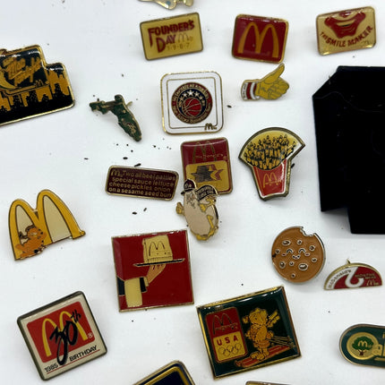 Lot Of 60+ Mcdonalds pins, mcdonalds worker pins, executive pin, and more