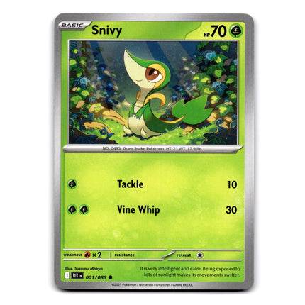 Snivy Common SV: Black Bolt 001/086 NM