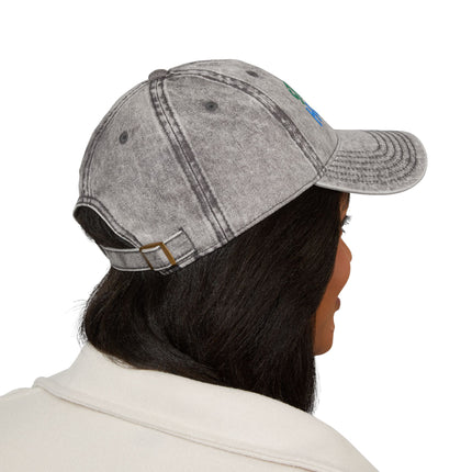 Stay-at-Home Hustler Vintage Cap — Embroidered Washed Baseball Hat