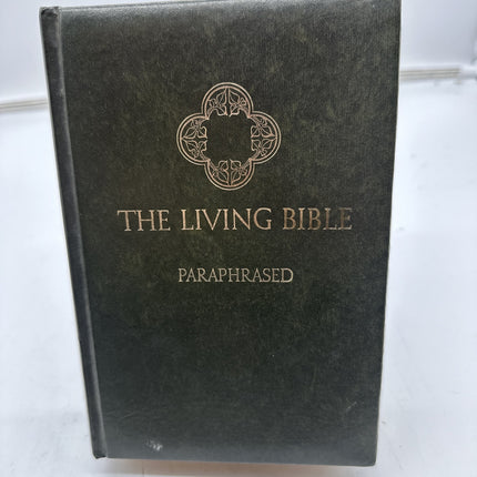 The Living Bible Paraphrased Tyndale House Green Padded Hardcover 1971 Vintage
