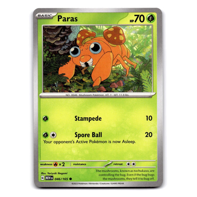 Paras Common SV: Scarlet & Violet 151 046/165 NM