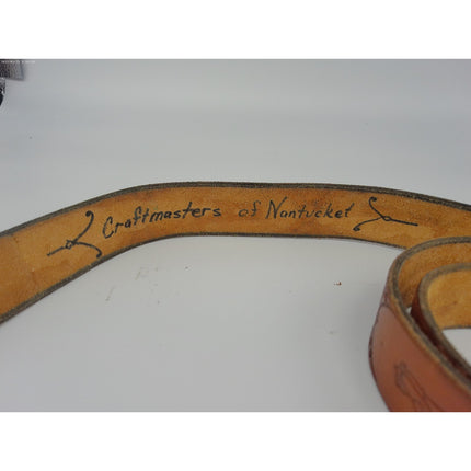 American Clipper Ship Belt Buckle Solid Brass Vtg 70s Heritage Mint RC W belt47