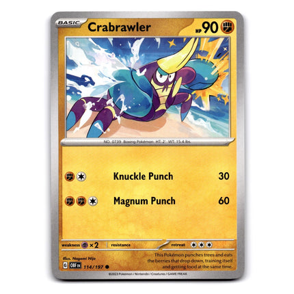 Crabrawler Common SV03: Obsidian Flames 114/197 NM