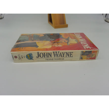 John Wayne Starring In Texas Terror VHS Sealed Rare Variant white back Full art