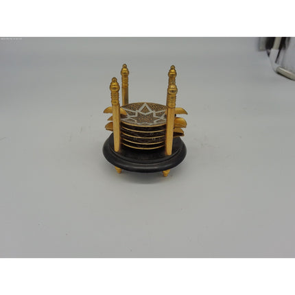 Set Of 5 Brass Vintage Personal Party Ashtrays Vintage Personal Small Ashtrays