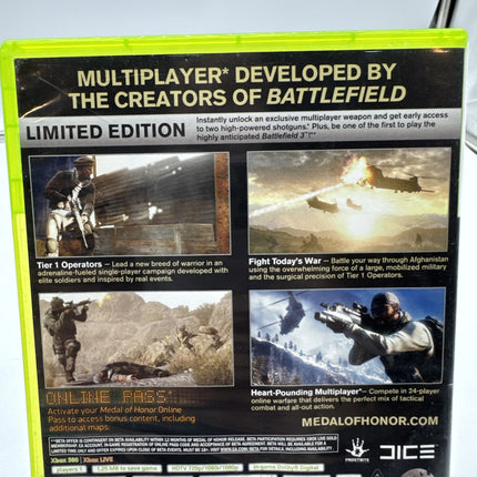 Medal of Honor -- Limited Edition (Xbox 360, 2010) Complete Tested Working