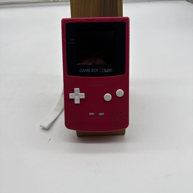 Nintendo Game Boy Color Handheld Game Console - Berry Pink Red - Tested & Works