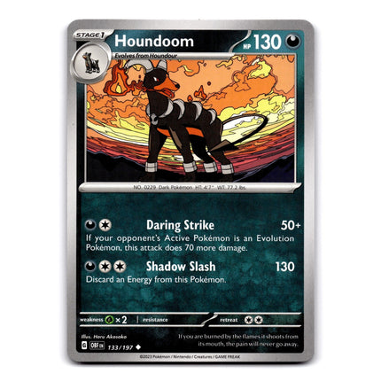 Houndoom Uncommon SV03: Obsidian Flames 133/197 NM