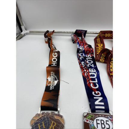 Harry Potter Hogwarts Running Club Race Medals Medallions W/ Lanyards Potterhead
