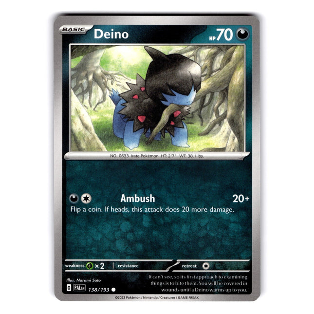 Deino Common SV02: Paldea Evolved 138/193 NM