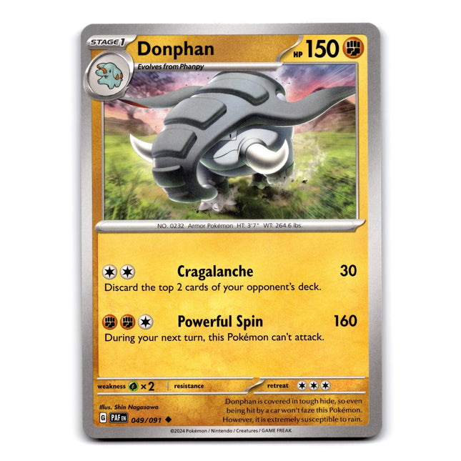 Donphan Uncommon SV: Paldean Fates 049/091 NM