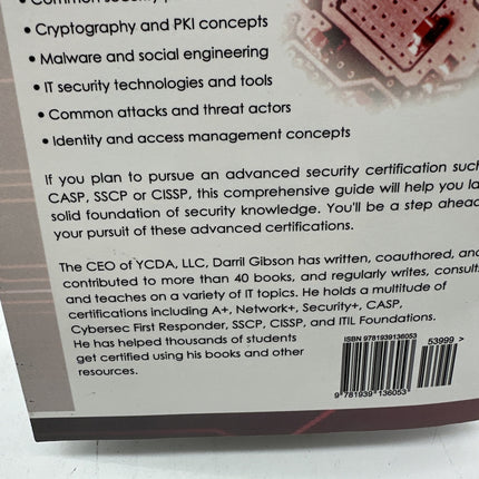 Comptia Security+ Plus Book SY0-501 Study Guide Darril Gibson