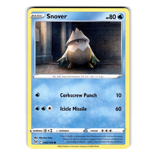 Snover Common SWSH11: Lost Origin 042/196 NM