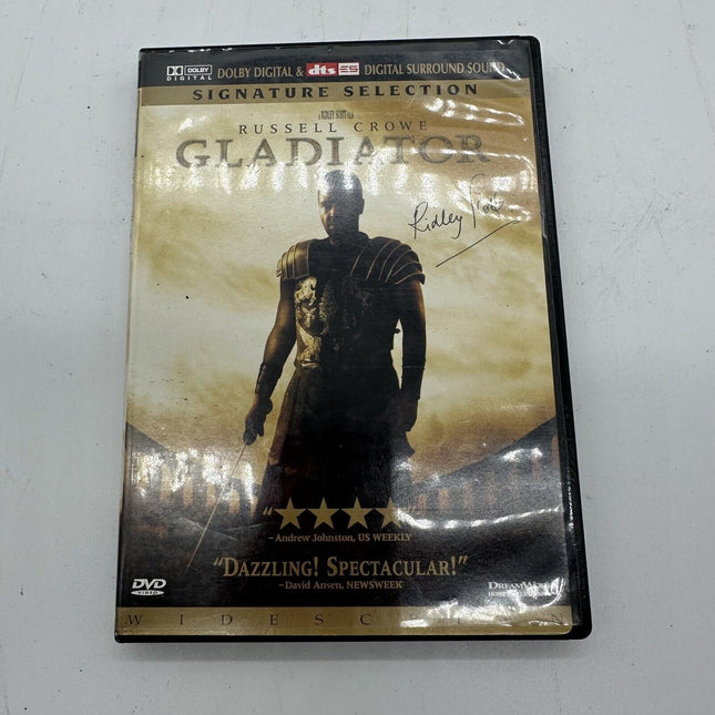 Gladiator with Russel Crowe DVD Complete, Possible Ridley Scott Signature