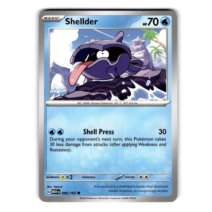 Shellder Common SV: Scarlet & Violet 151 090/165 NM