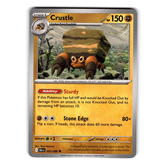 Crustle Uncommon SV: Black Bolt 052/086 NM