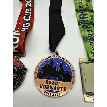 Harry Potter Hogwarts Running Club Race Medals Medallions W/ Lanyards Potterhead