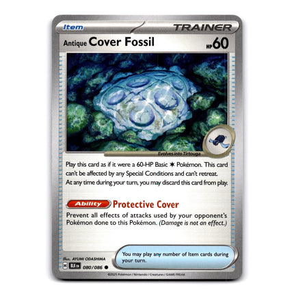 Antique Cover Fossil Common SV: Black Bolt 080/086 NM