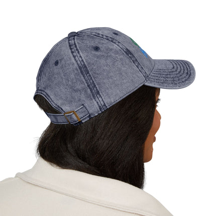 Stay-at-Home Hustler Vintage Cap — Embroidered Washed Baseball Hat