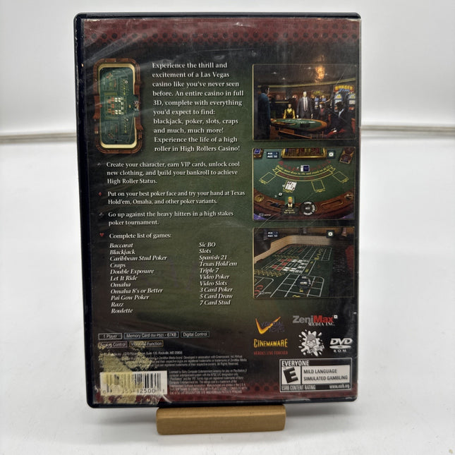 High Rollers Casino PS2 (Sony PlayStation 2, 2004) CIB w/ Manual. Lib