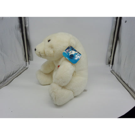 Vintage 1995 Coca Cola White Polar Bear Teddy Plush Toy 11" with tag