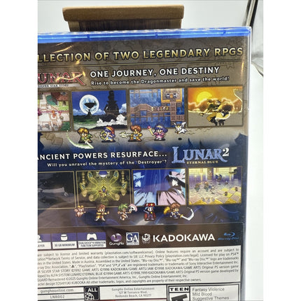 Lunar Remastered Collection Sony Playstation 4 PS4 ESRB US Version