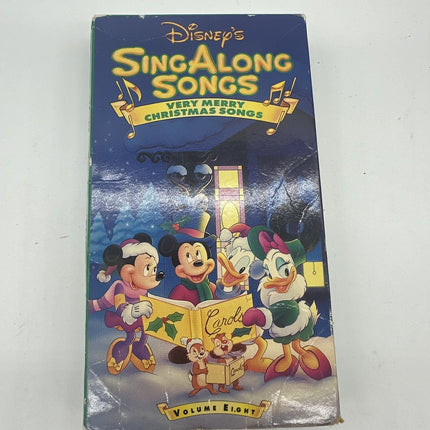 Disney Sing Along Songs Very Merry Christmas Song Vol. 8 VHS 1997 - Tested Ok
