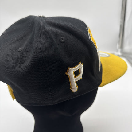 Pittsburgh Pirates New Era Fits Vintage SnapBack Cap Hat - Black Yellow