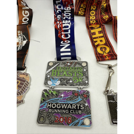 Harry Potter Hogwarts Running Club Race Medals Medallions W/ Lanyards Potterhead
