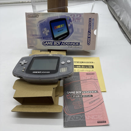 Nintendo Gameboy Advance GBA Console Milky Blue w/Box Tested Rare Japan Import