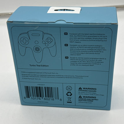 Nintendo 64 High Quality Controller XYAB Proto64 Turbo Teal